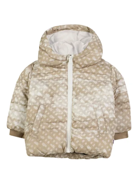 BOSS Kidswear monogram-pattern puffer jacket