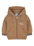 BOSS Kidswear zip-up hoodie - Brown