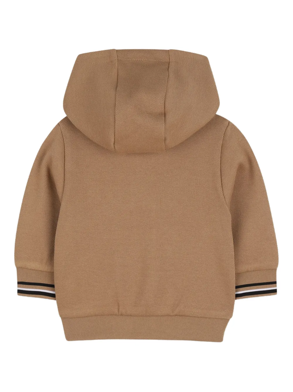 BOSS Kidswear Hoodie met rits Bruin
