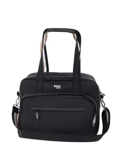 BOSS Kidswear Strukturierte Wickeltasche mit zwei Henkeln