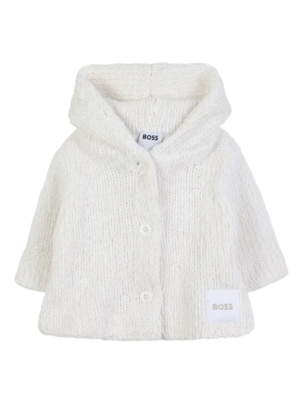 BOSS Kidswear Vest met capuchon Wit