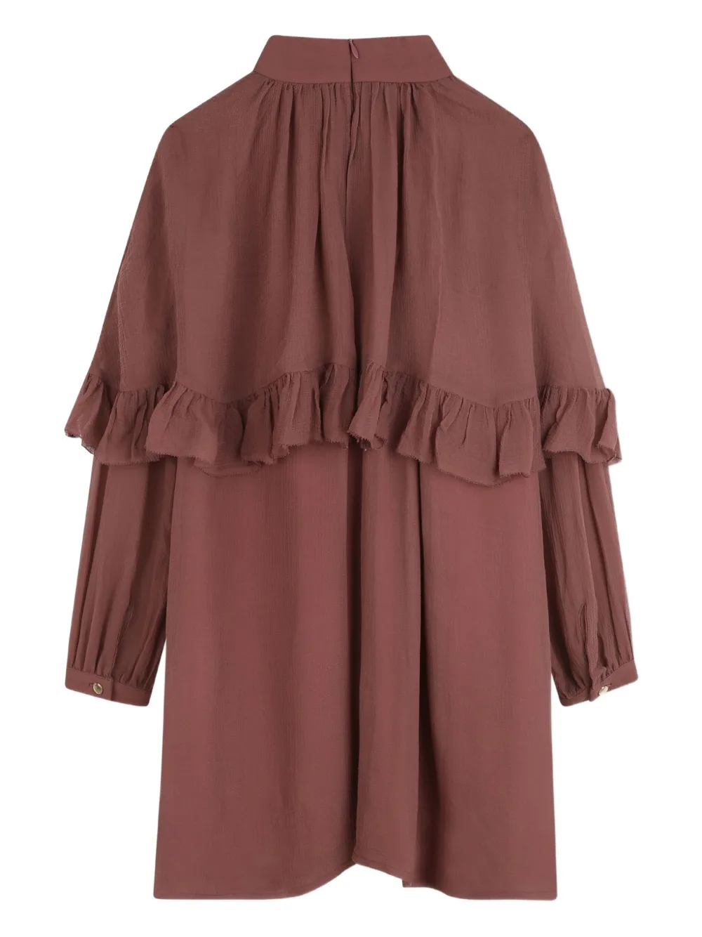 Chloé Kids Gelaagde jurk met franje Roze