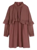 Chloé Kids frilled overlay dress - Pink