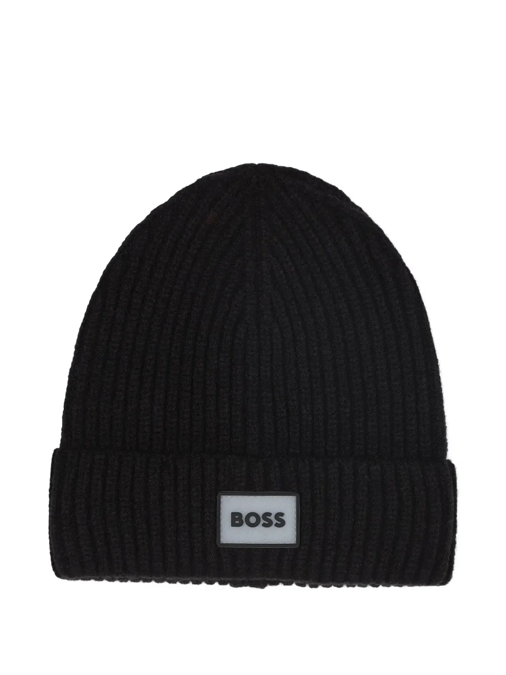 BOSS Kidswear Ribgebreide muts Zwart