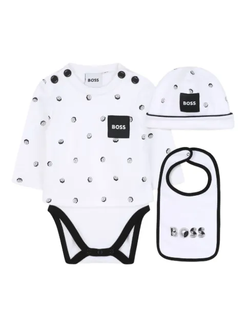 BOSS Kidswear logo-print babygrow set 