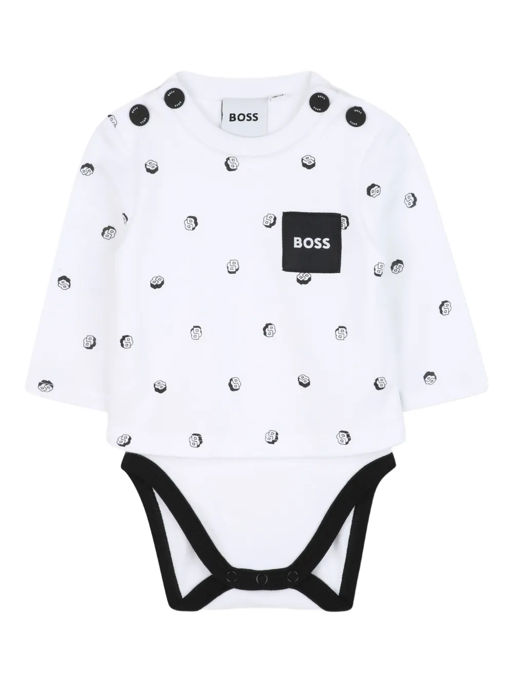 BOSS Kidswear Babypakje met logoprint Wit