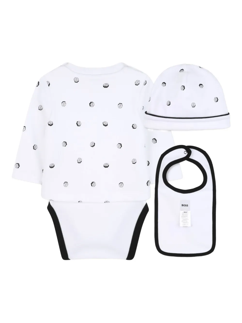 BOSS Kidswear Babypakje met logoprint Wit