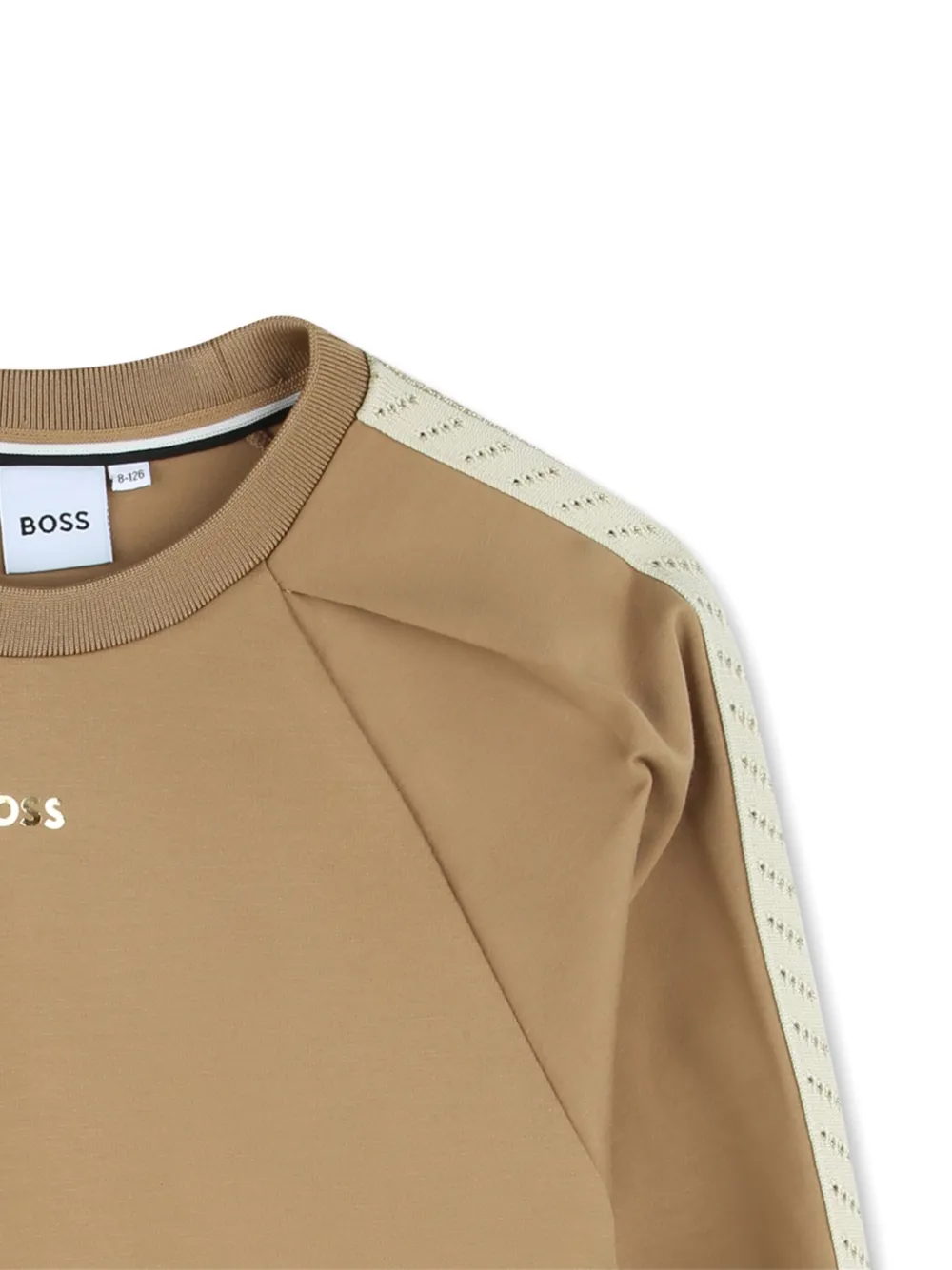 BOSS Kidswear Sweater met raglan mouwen Beige