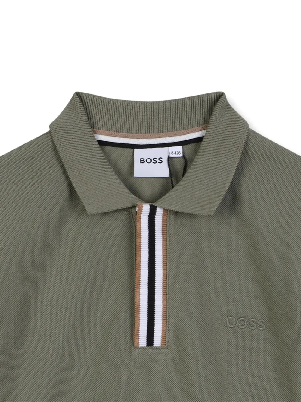 BOSS Kidswear Poloshirt met lange mouwen Groen