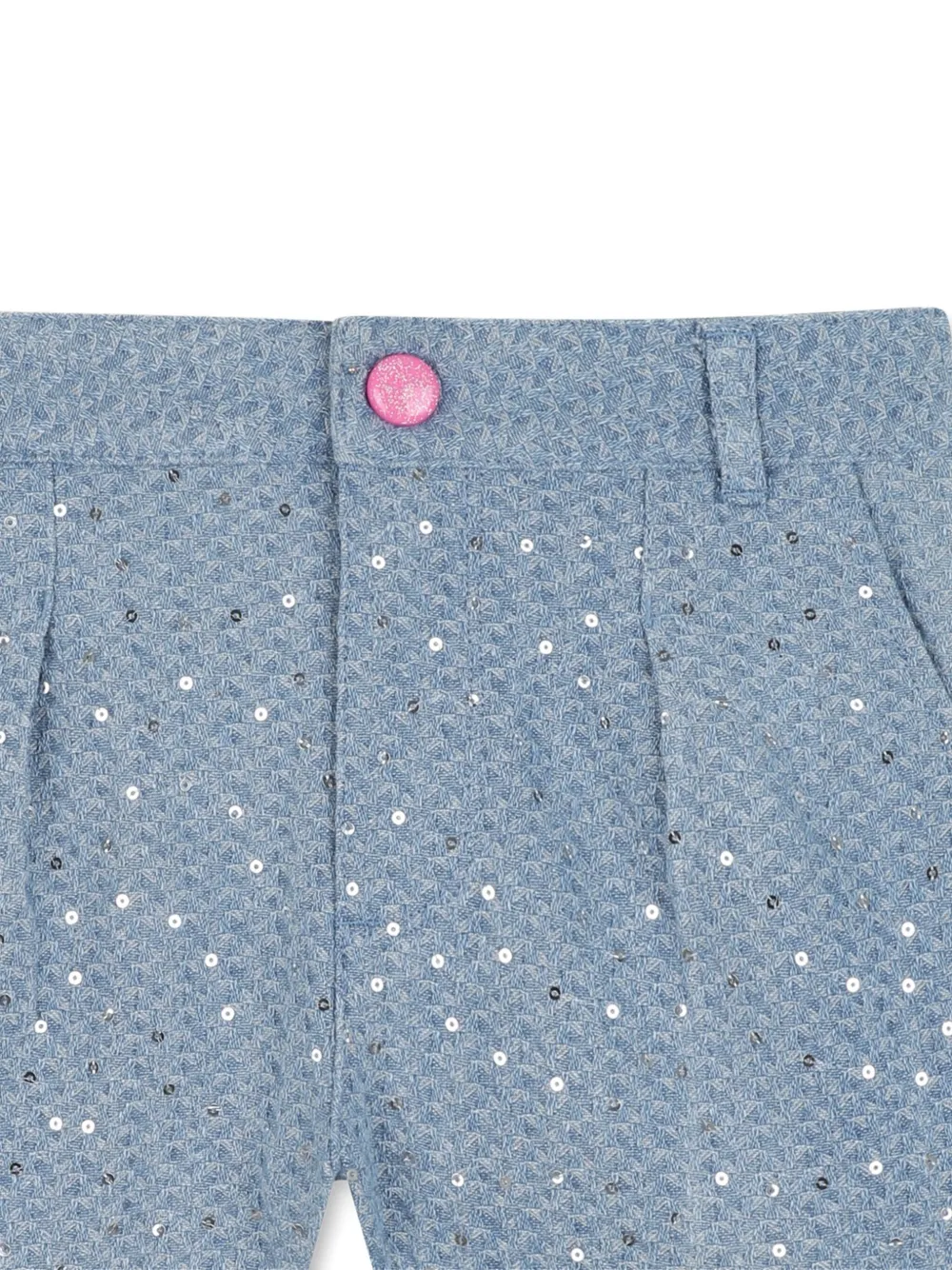 Billieblush Geplooide spijkershorts met jacquard Blauw