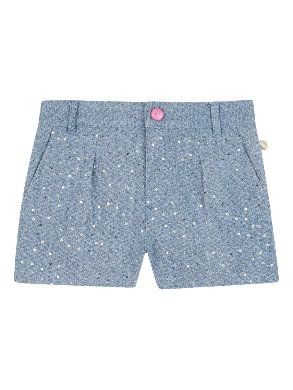 Billieblush Geplooide spijkershorts met jacquard Blauw