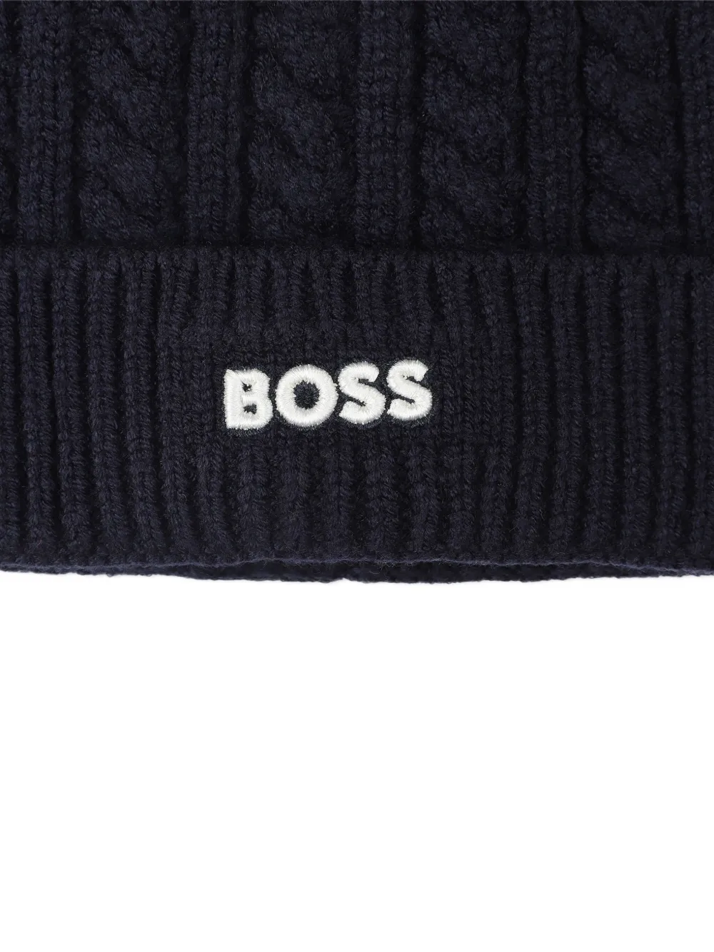 BOSS Kidswear Kabelgebreide muts Blauw