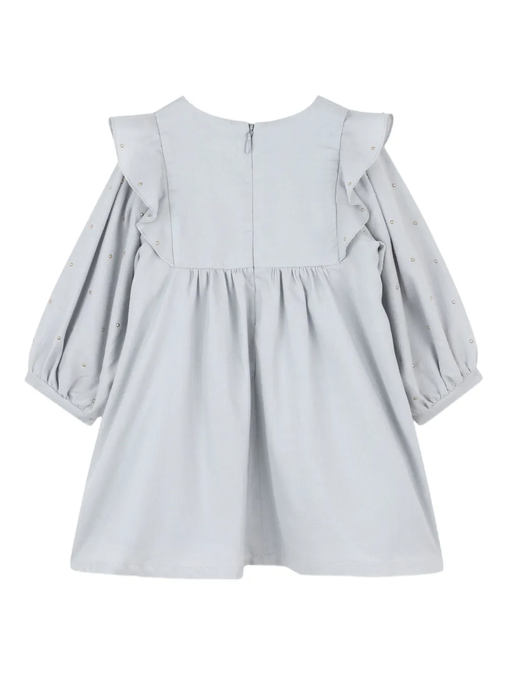 Chloé Kids Midi-jurk met ruches mouwen - Blauw