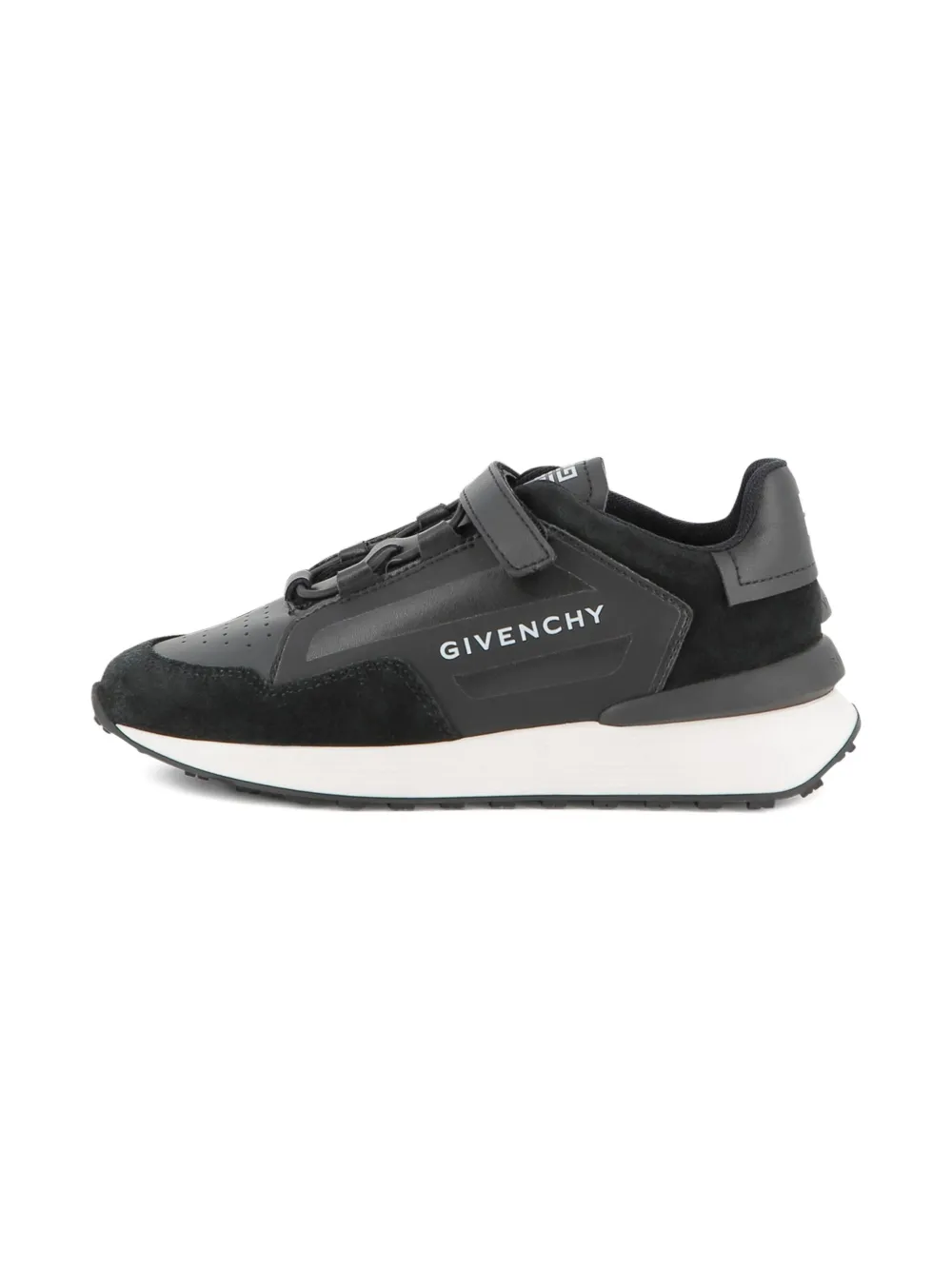 Givenchy Kids' Suede Panelled Sneakers In Black