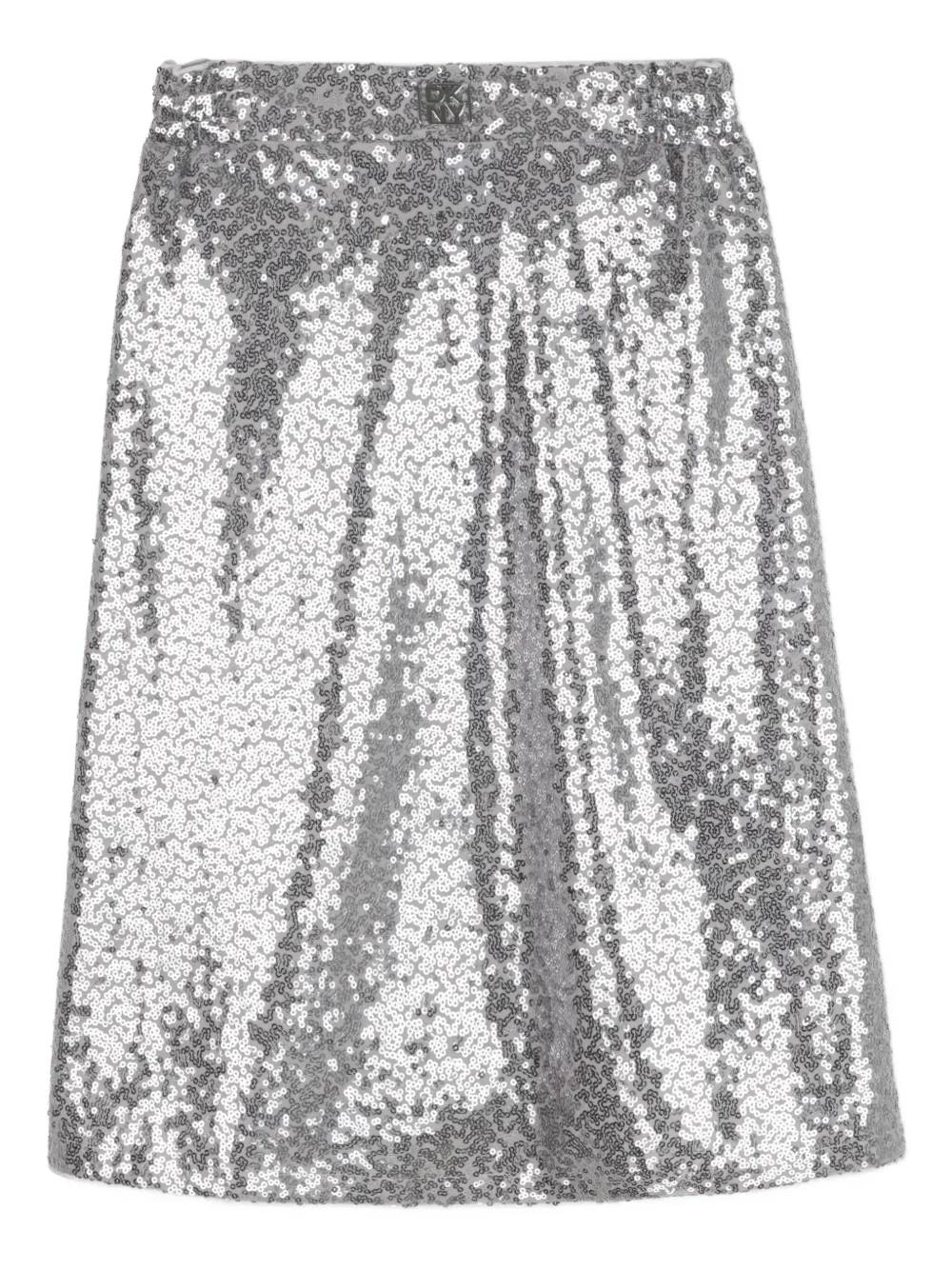 Dkny Sequin-embellished Skirt In Gray
