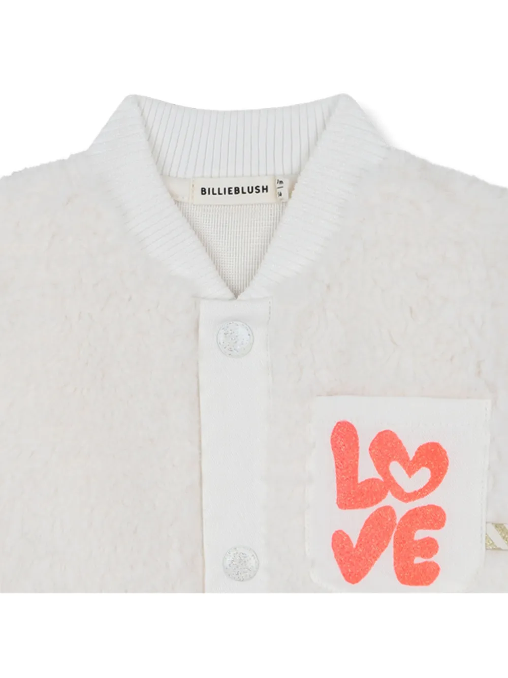 Billieblush Romper met imitatie lamswol Wit