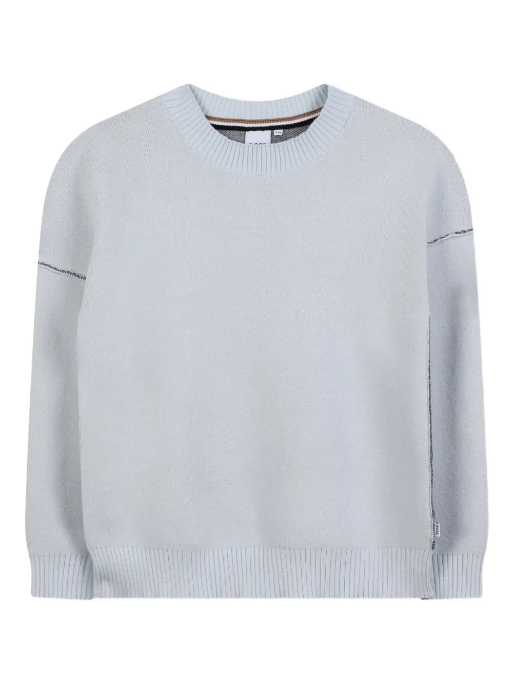 BOSS Kidswear Trui met logo-label Blauw