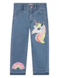 Billieblush unicorn-patch jeans - Blue
