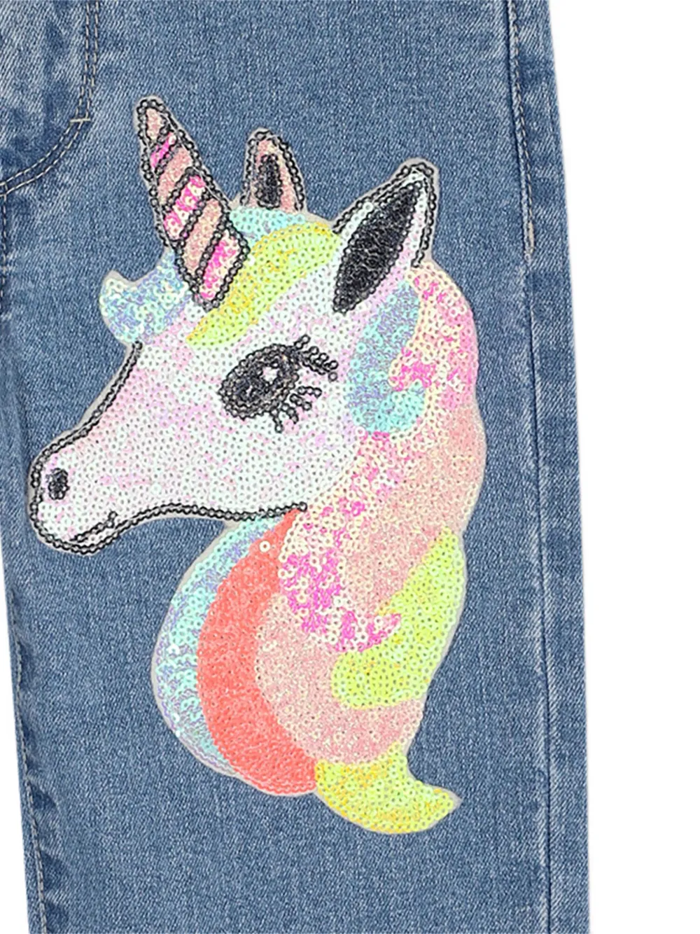 Billieblush Jeans met eenhoornpatch Blauw