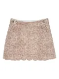 Chloé Kids leopard-print scalloped skirt - Neutrals