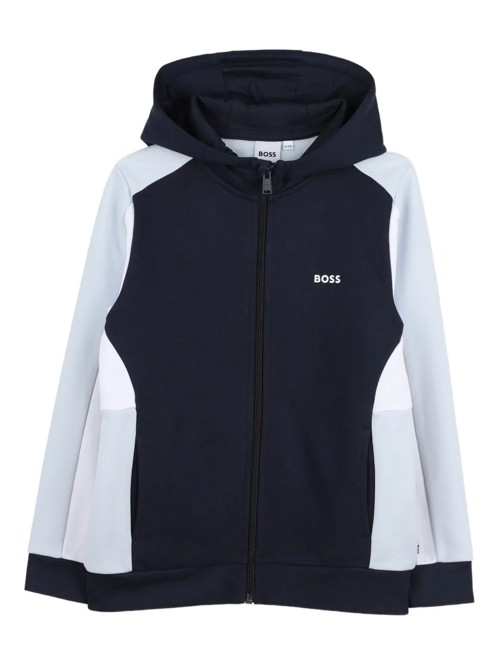 BOSS Kidswear Hoodie met logoprint Blauw