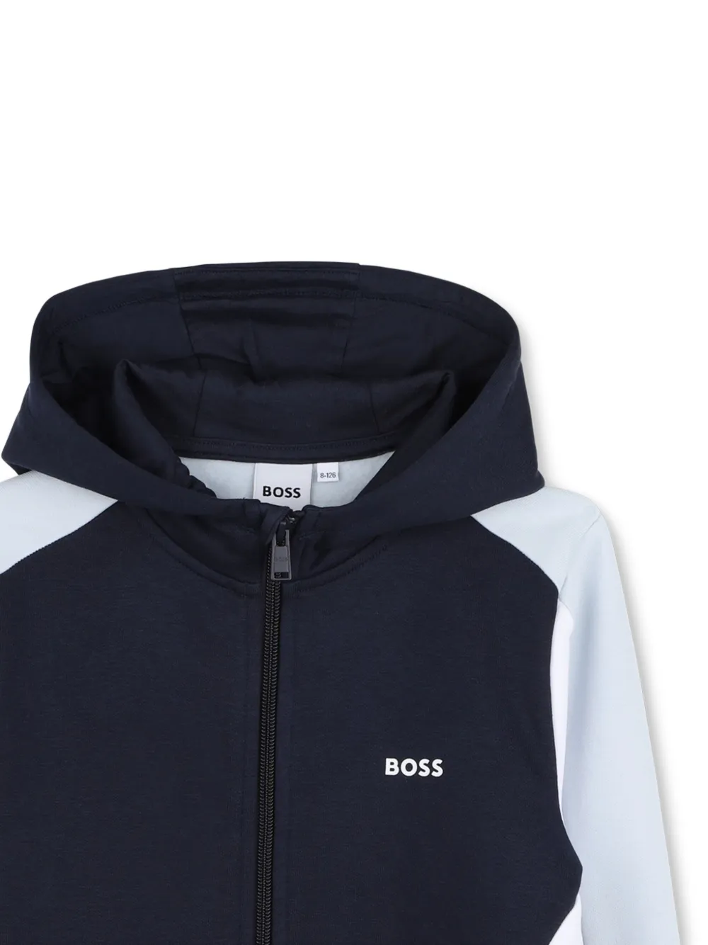 BOSS Kidswear Hoodie met logoprint Blauw