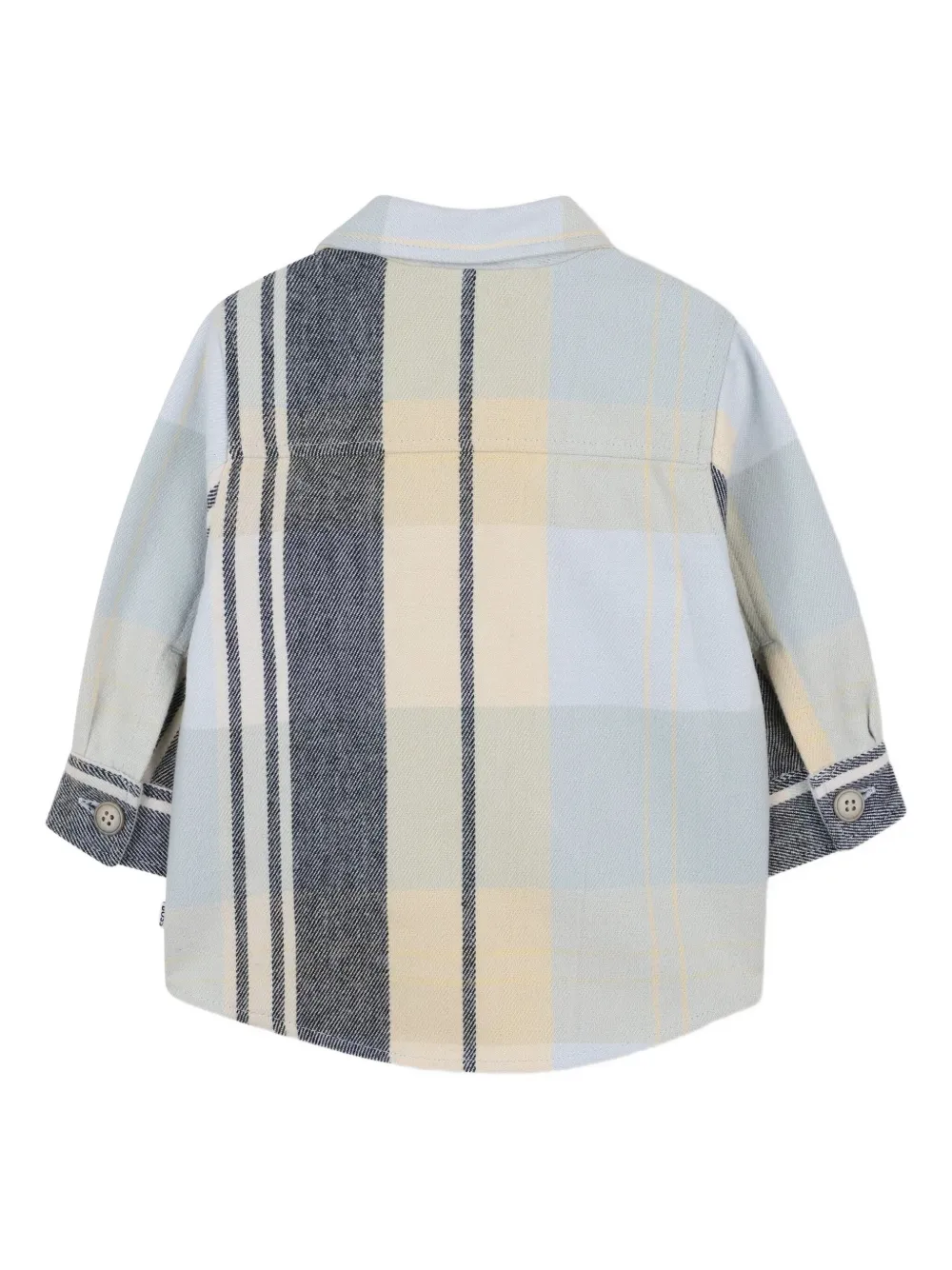 BOSS Kidswear Geruit shirt Blauw