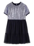 Billieblush sequin-embellished tulle dress - Blue