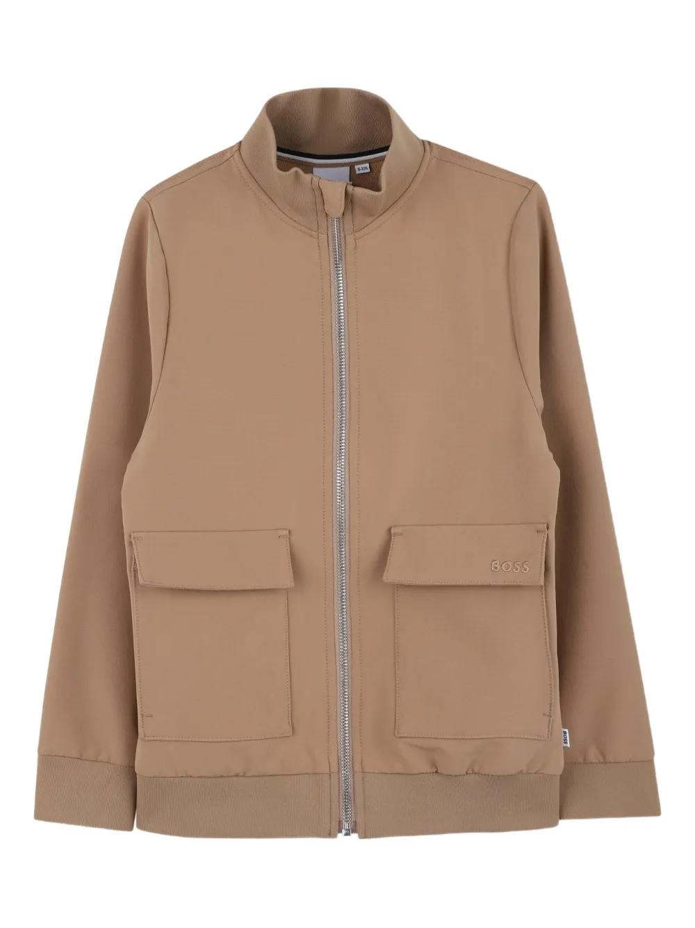 BOSS Kidswear Bomberjack met ritszak Bruin