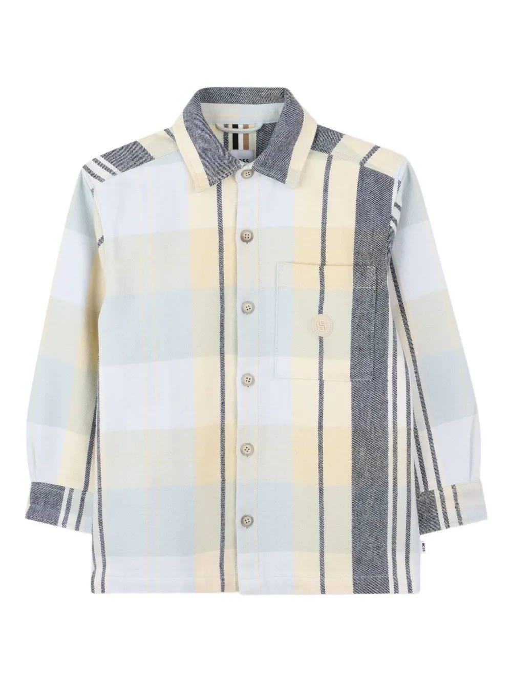 BOSS Kidswear Button-up shirt Blauw