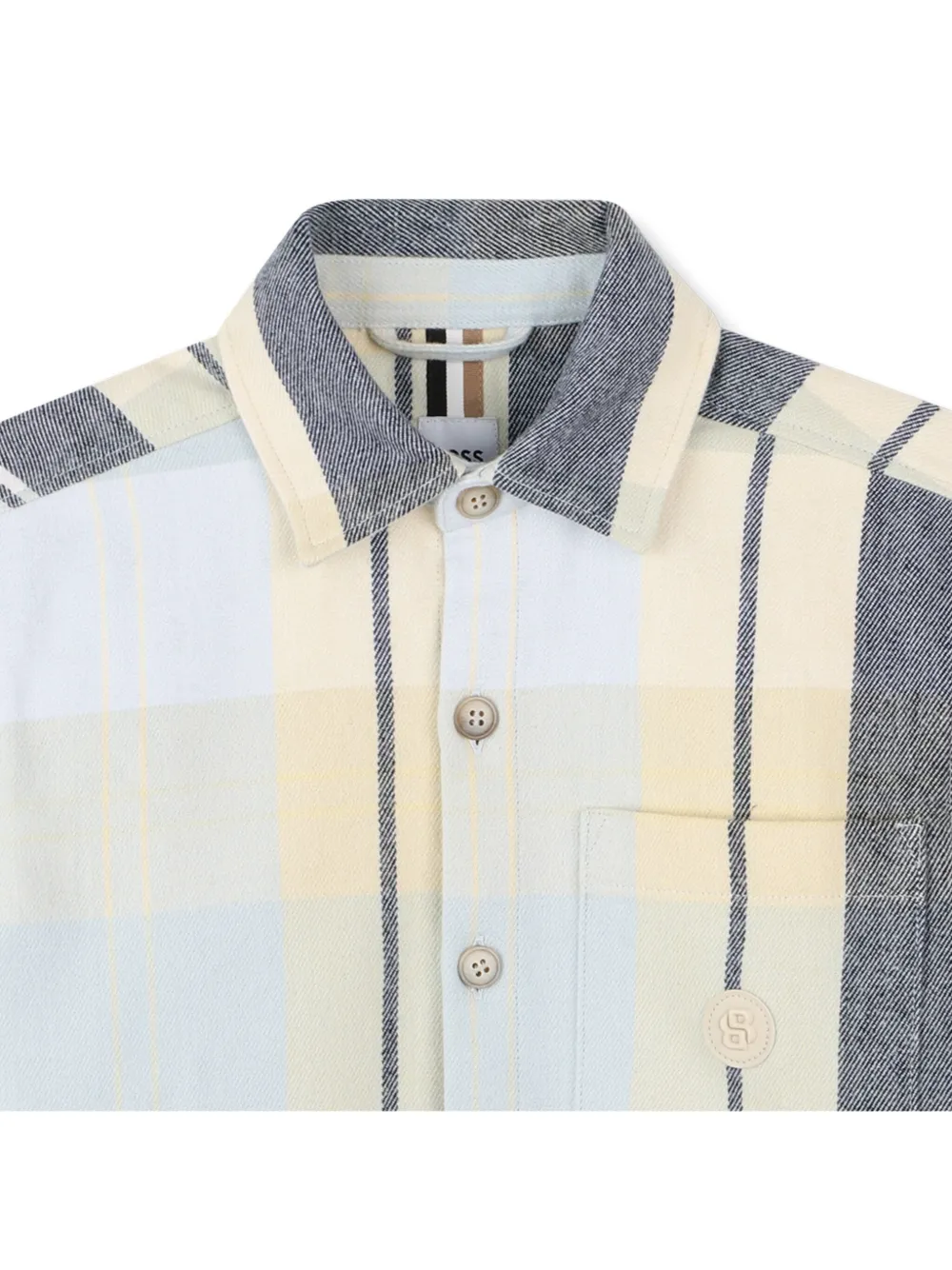 BOSS Kidswear Button-up shirt Blauw