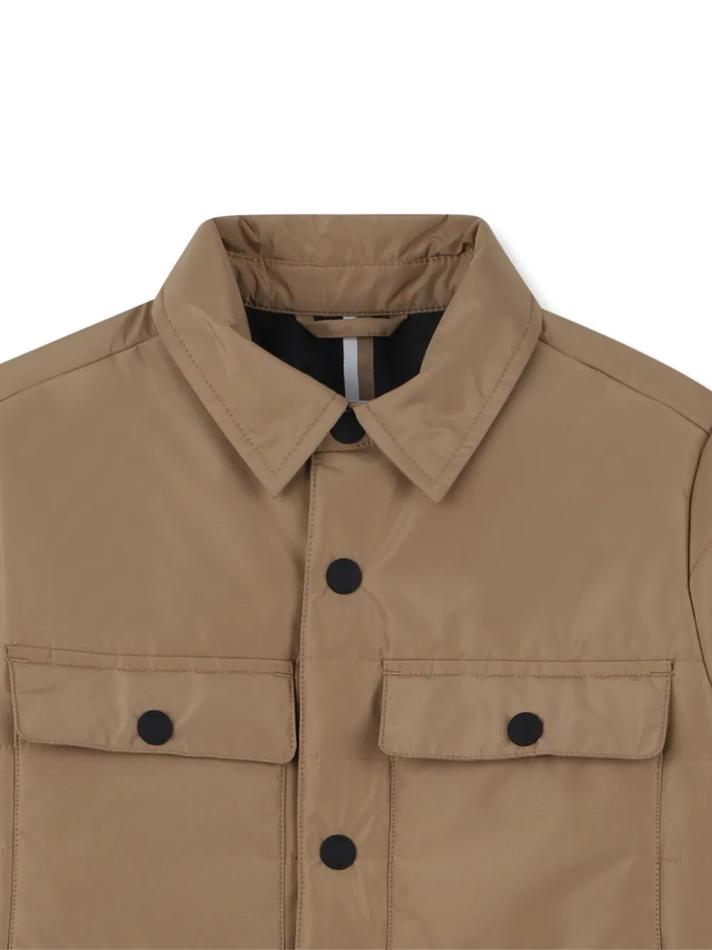 BOSS Kidswear Gewatteerd shirtjack Bruin