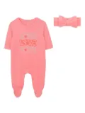 Billieblush love-embroidered babygrow set - Pink