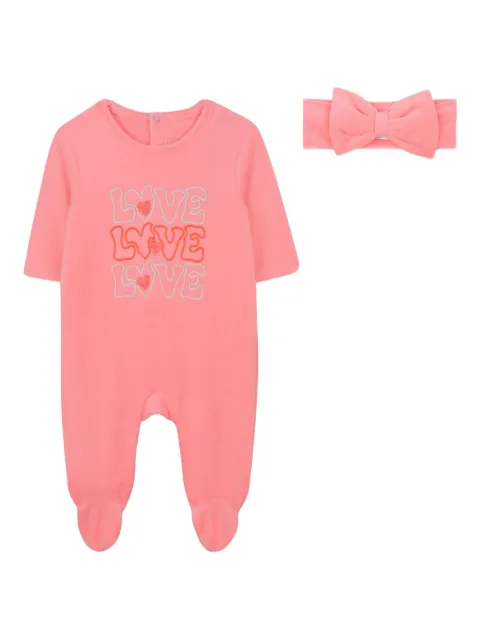 Billieblush love-embroidered babygrow set