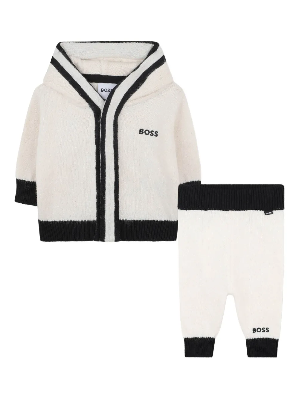 BOSS Kidswear Broek en vest met capuchon Beige
