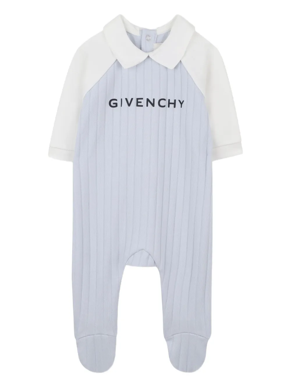 Givenchy Kids Ribgebreide romperset Blauw