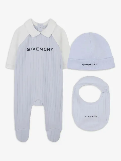 Givenchy Kids set de mameluco tejido de canalé