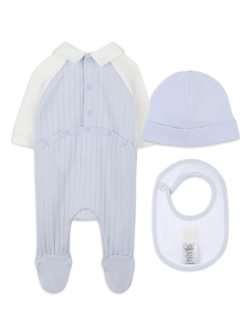 Givenchy Kids Ribgebreide romperset Blauw