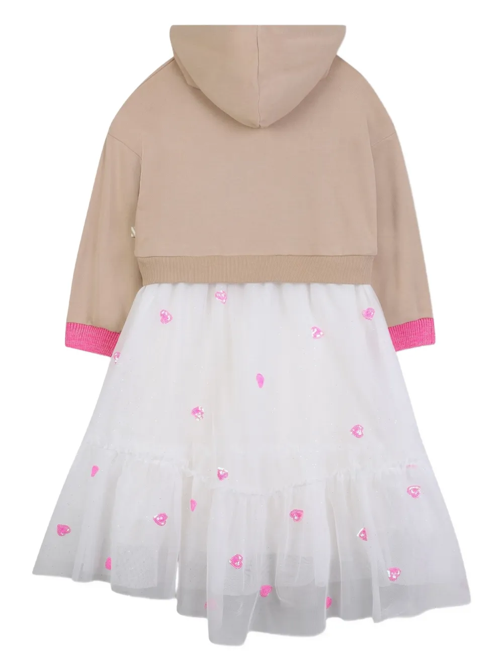 Billieblush Tulen jurk met capuchon Beige