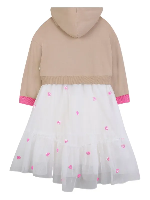 billieblush girls casual dresses Black & White Gingham Kids Dress
