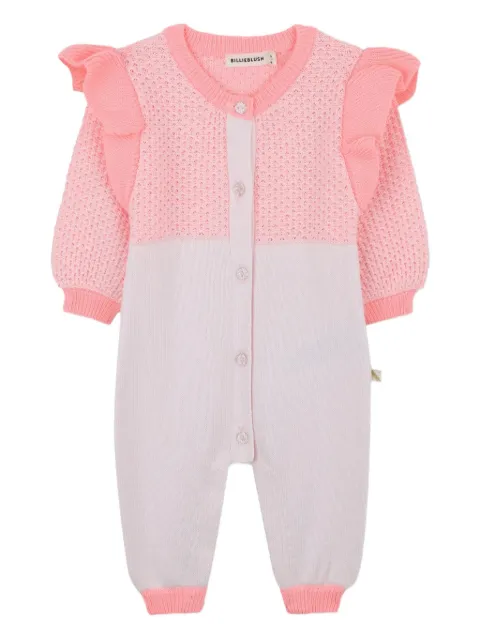 Billieblush ruffle-detail knitted romper