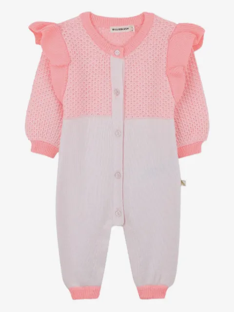Billieblush ruffle-detail knitted romper