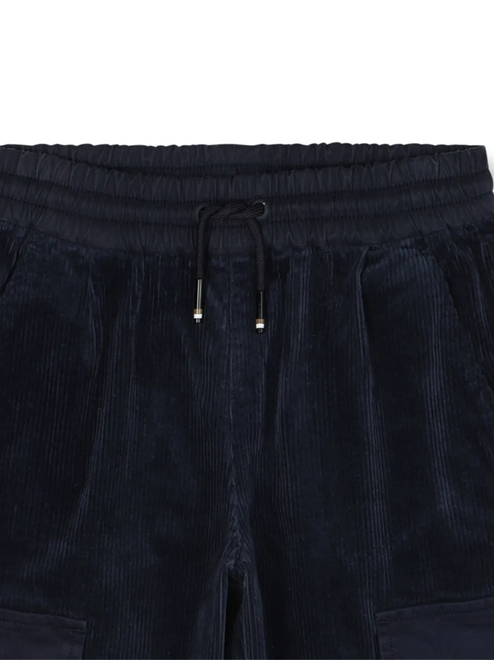 BOSS Kidswear Ribfluwelen broek Blauw