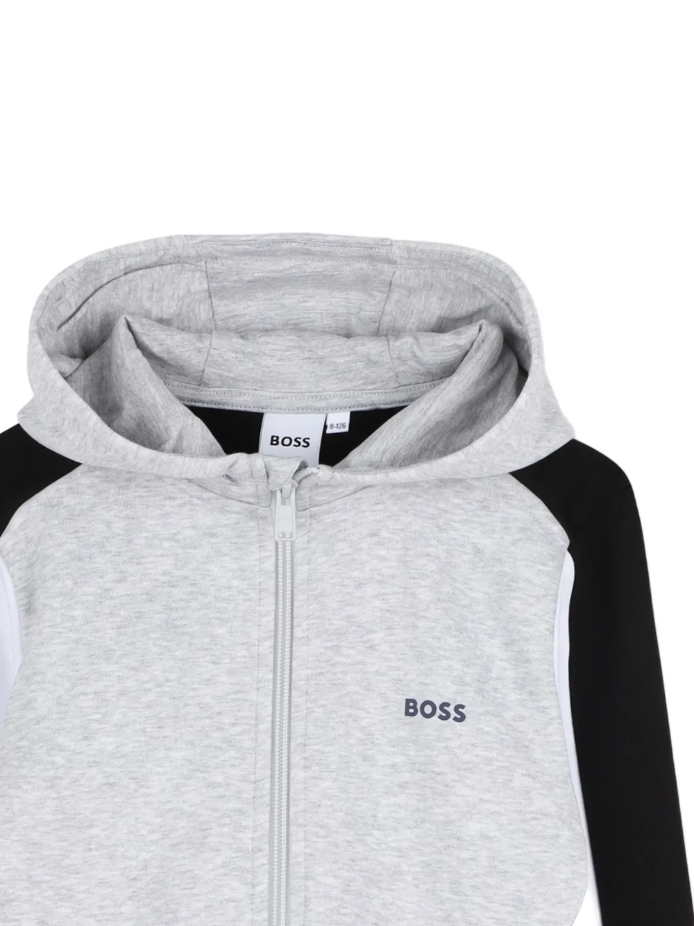 BOSS Kidswear Hoodie met logoprint Grijs