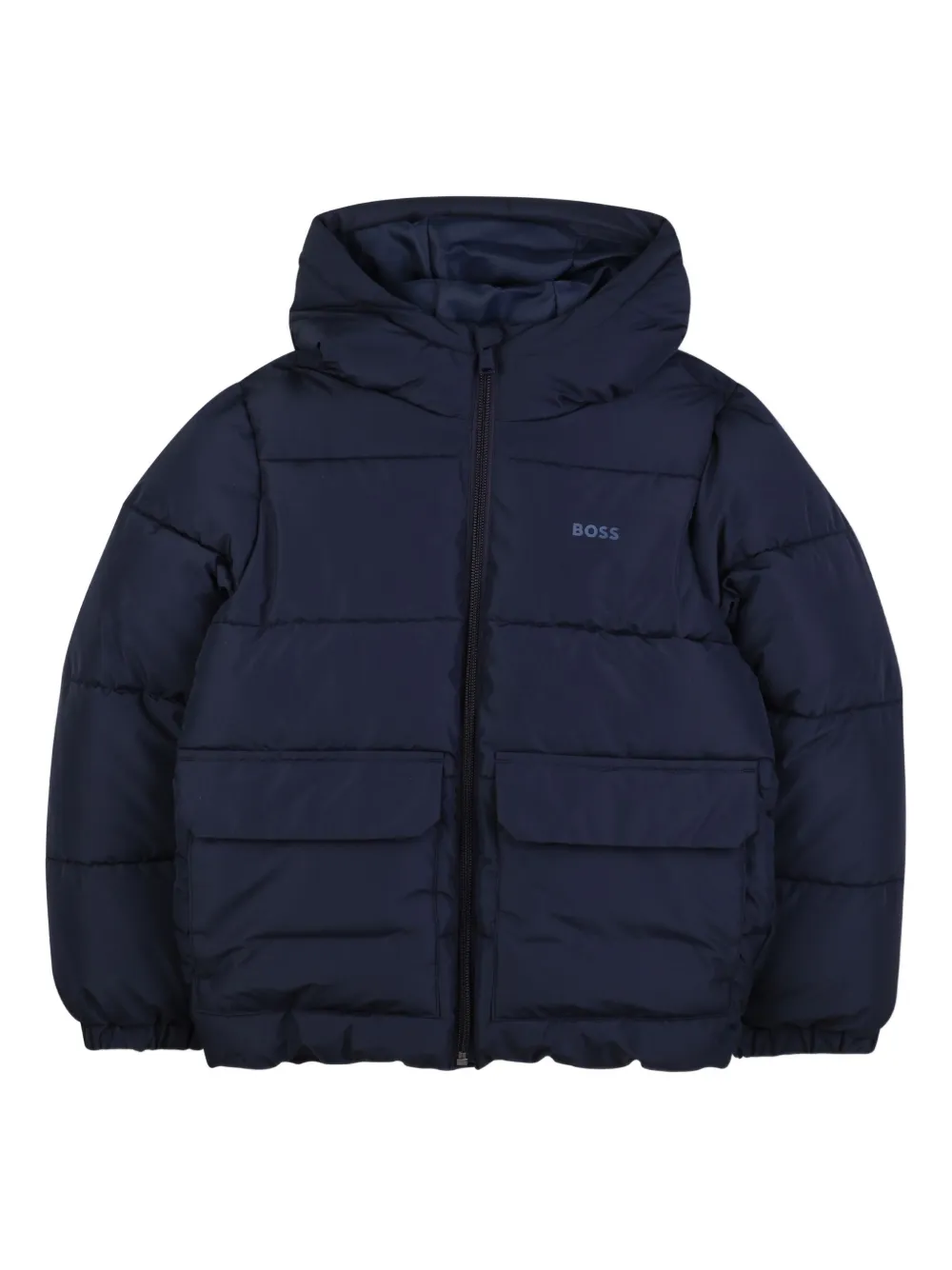 BOSS Kidswear Donsjack met capuchon Blauw