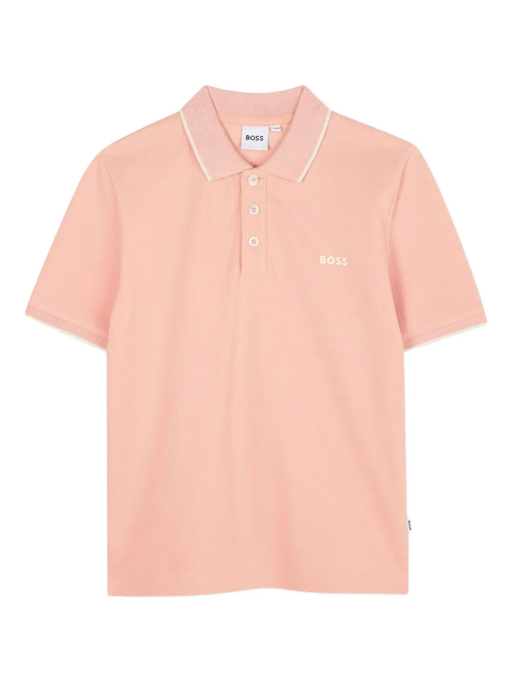 BOSS Kidswear Poloshirt met contrasterende afwerking Roze