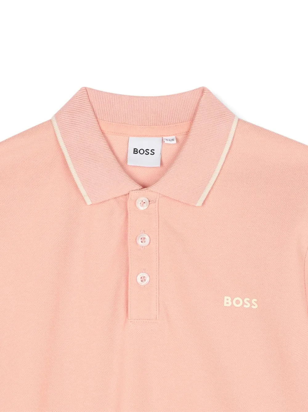 BOSS Kidswear Poloshirt met contrasterende afwerking Roze