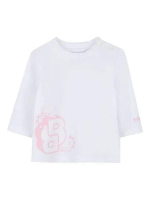 BOSS Kidswear Blusa mangas longas com estampa gráfica