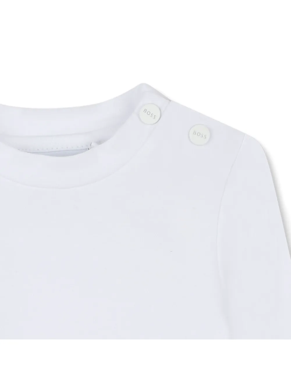 BOSS Kidswear Top met grafische print en lange mouwen Wit