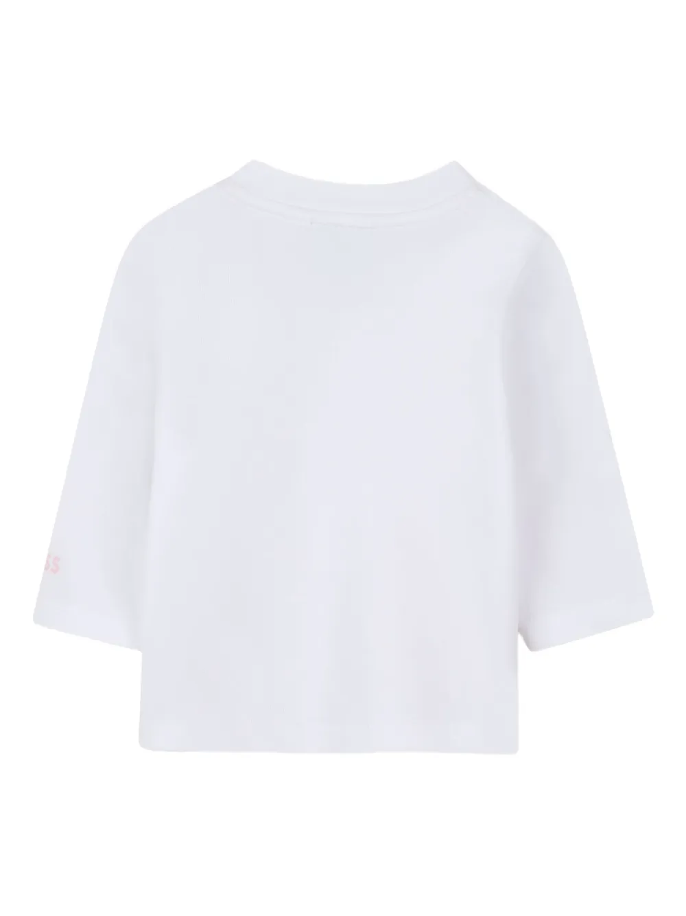 BOSS Kidswear Top met grafische print en lange mouwen Wit